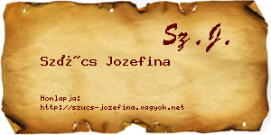 Szűcs Jozefina névjegykártya