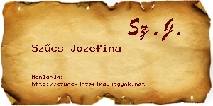 Szűcs Jozefina névjegykártya