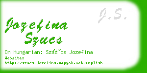 jozefina szucs business card